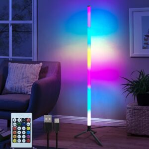 Corner LED Light with Smart Remote, Featuring RGB Color Options, Powered by a USB Jack, Offering Four Modes, Ideal for Music, Gaming Spaces, And Festive Bedroom Decor.