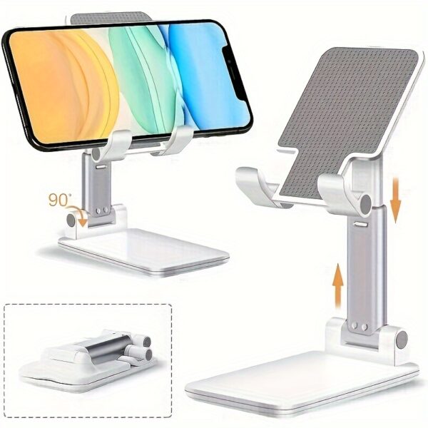 Desk Mobile Phone Holder Stand for iPhone for iPad for Xiaomi Adjustable Desktop Tablet Holder Universal Table Cell Phone Stand - Imagen 3