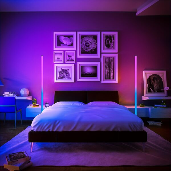 Corner LED Light with Smart Remote, Featuring RGB Color Options, Powered by a USB Jack, Offering Four Modes, Ideal for Music, Gaming Spaces, And Festive Bedroom Decor. - Imagen 2